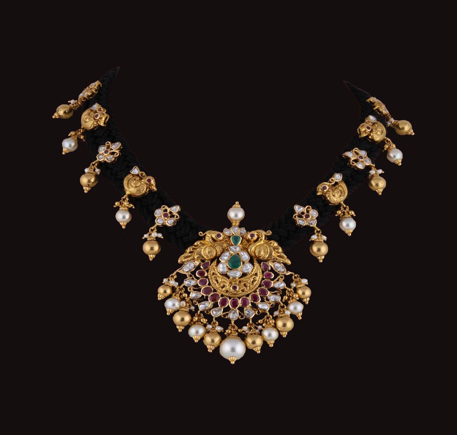 black-thread-necklace-set-from-srj-fine-jewelry